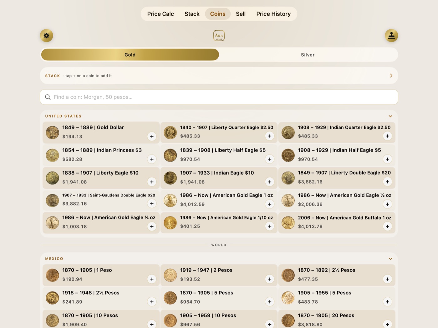 AuIQ on a Mac: Coins
